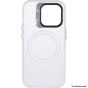 Brilliance LUX iPhone 15 Lens holder transparent CD pattern Case White