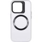 Brilliance LUX iPhone 15 Pro Max Lens holder transparent CD pattern Case White