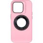 Brilliance LUX iPhone 15 Pro Max Lens holder solid color + iron plate + magnifying glass Case Pink