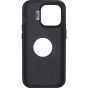 Brilliance LUX iPhone 15 Pro Lens holder solid color + iron plate + magnifying glass Case Black