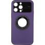 Brilliance LUX iPhone 15 Large glass window + iron magnifying glass Case Purple