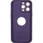 Brilliance LUX iPhone 15 Large glass window + iron magnifying glass Case Purple