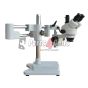 SZM7045-STL2 Double Arm Boom Trinocular Stereo Zoom Industrial Microscope With LED Lights - 45X