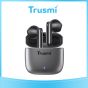 TRUSMI ENC Zinc Alloy Metal Semi-in-Ear Wireless Headphones Gray