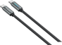 TRUSMI 60W Type C to Type C LED Charging Braided Cable Black (1M)