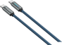 TRUSMI 60W Type C to Type C LED Charging Braided Cable Blue (1M)