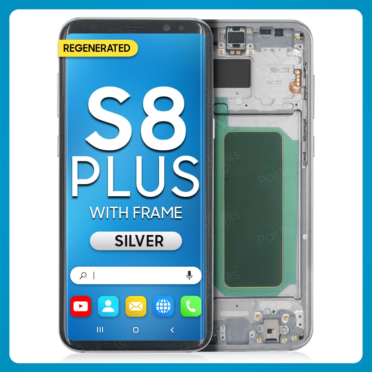 Samsung S8 Plus LCD with Touch + Frame Silver (Refurbished)