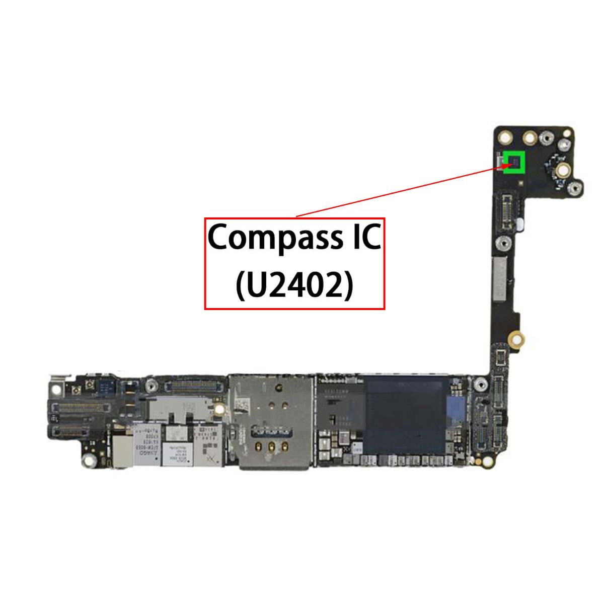 iPhone 6S / 6S Plus / 7 / 7 Plus / 8 / 8 Plus Electronic Compass IC #3I9M5B (U3000, U2402)