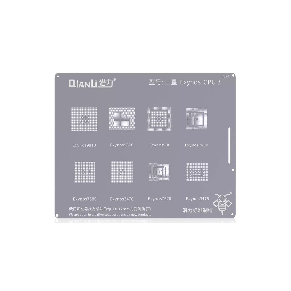 Bumblebee Stencil (QS24) Samsung Exynos CPU3 (Qianli) 9810 / 9820 / 980 / 7880 / 3475 / 7580 / 3470 / 7570