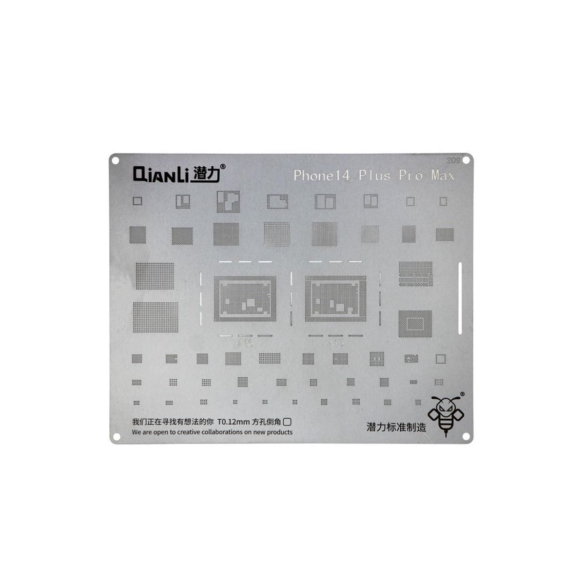 Bumblebee Stencil (QS209) For iPhone 14 / iPhone 14 Plus / iPhone 14 Pro / iPhone 14 Pro Max (Qianli)