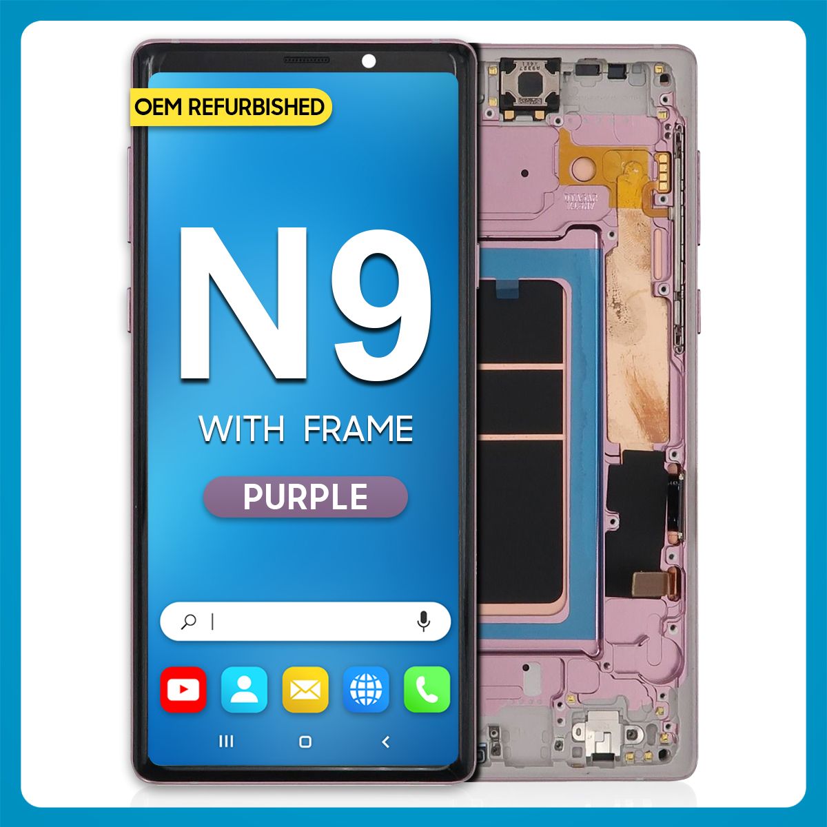 Samsung Note 9 LCD With Touch + Frame Purple (Refurbished)