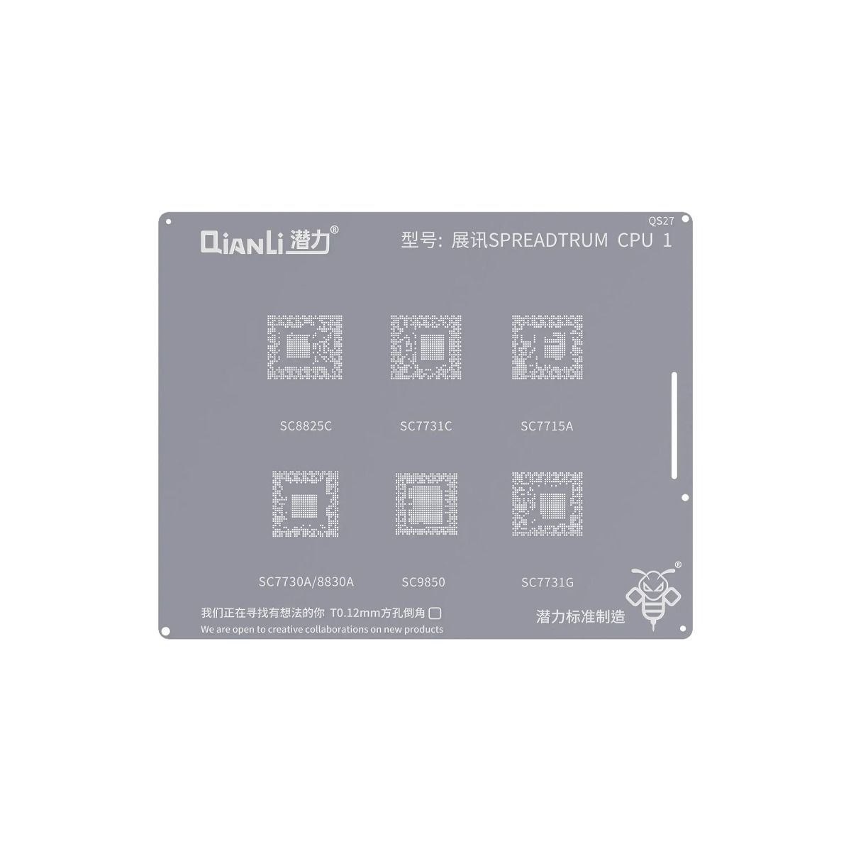 Bumblebee Stencil (QS27) SPREADTRUM CPU1 (Qianli) SC8825C / SC7730A / 8830A / SC7731C / SC9850 / SC7715A / SC7731G