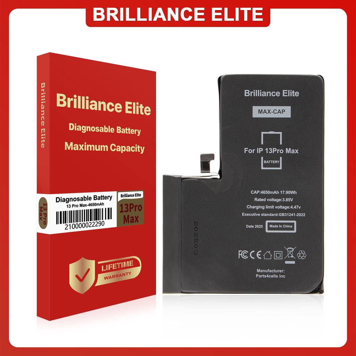 Brilliance Elite iPhone 13 Pro Max Diagnosable Battery (4650mAh)