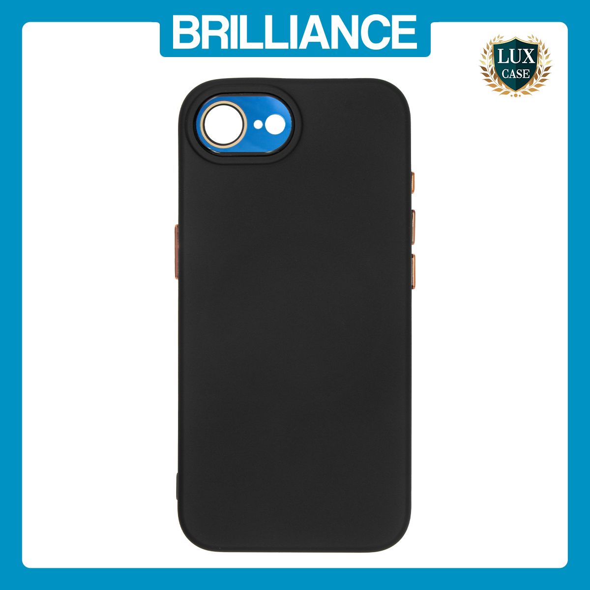 Brilliance LUX iPhone 16E Soft Liquid Silicone Phone Case Black