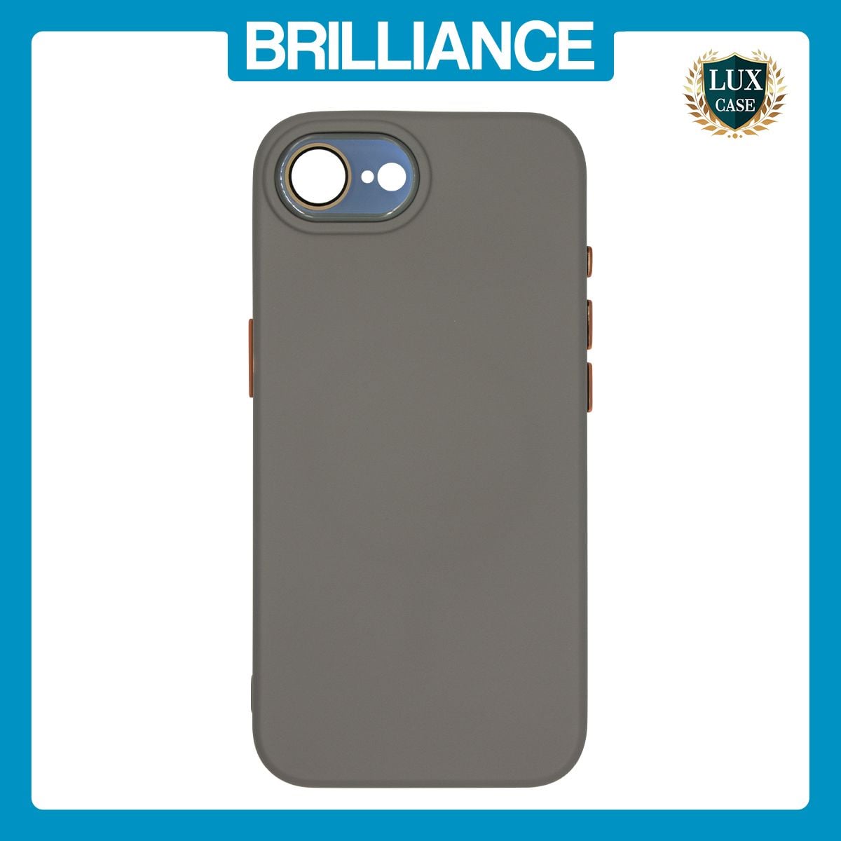 Brilliance LUX iPhone 16E Soft Liquid Silicone Phone Case Gray