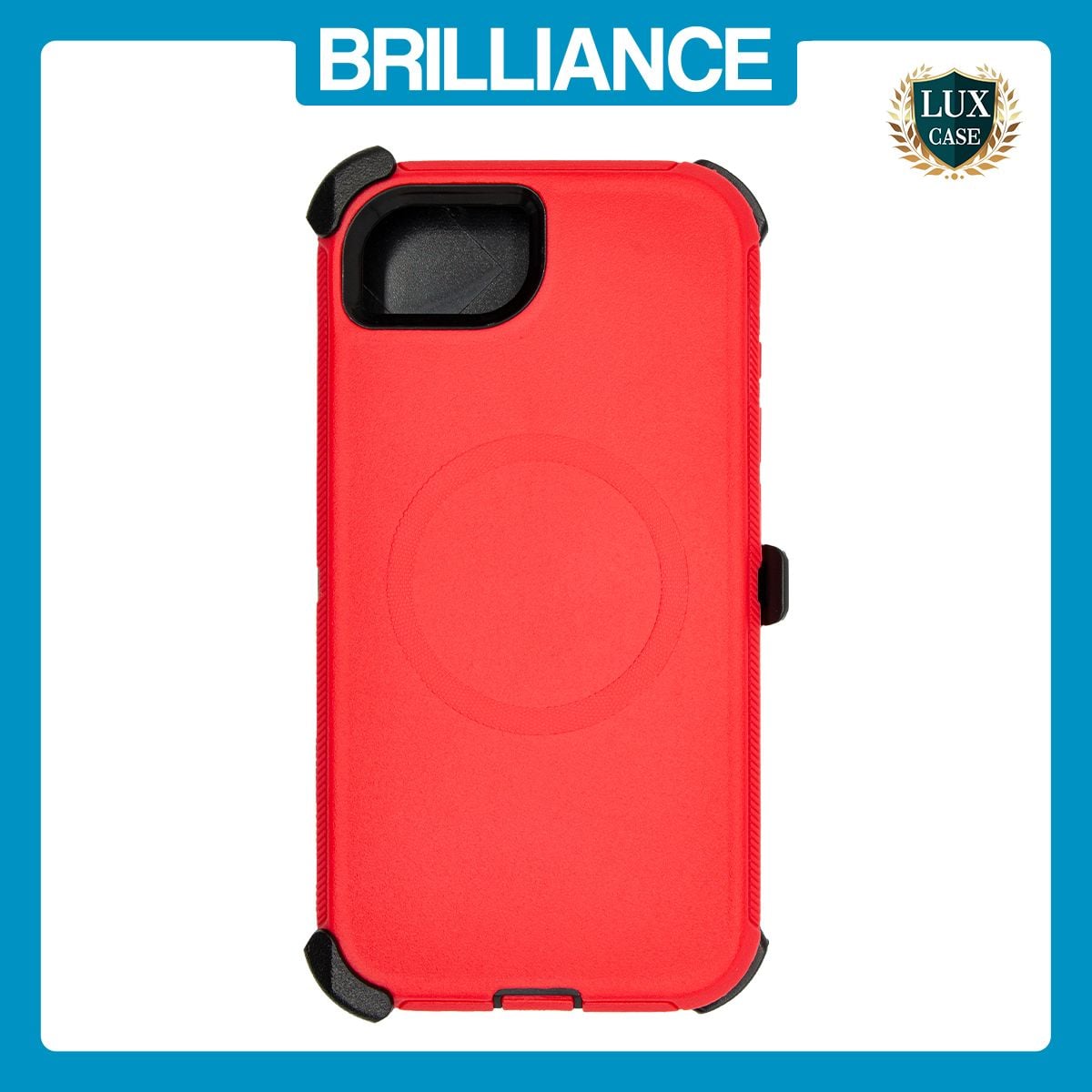 Brilliance HEAVY DUTY iPhone 16E (Pro Series) + Magnetic Case Red + Black