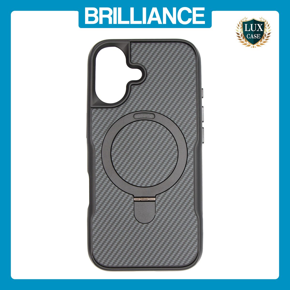 Brilliance LUX iPhone 17 TPU+PC Magnetic Airbag Anti-fall Phone Case Black