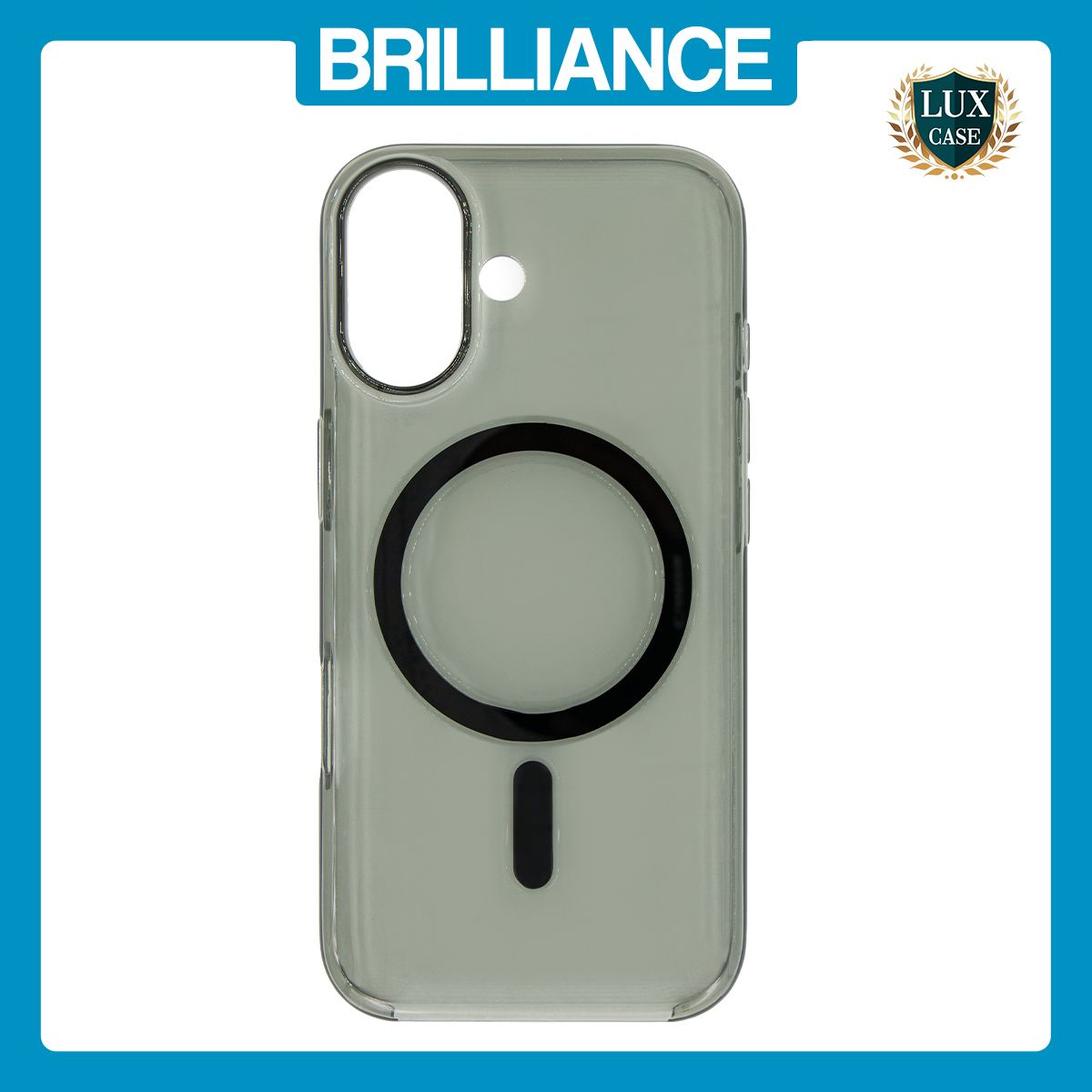 Brilliance LUX iPhone 17 High-Clarity Transparent Clear PC Magnetic Phone Case Black