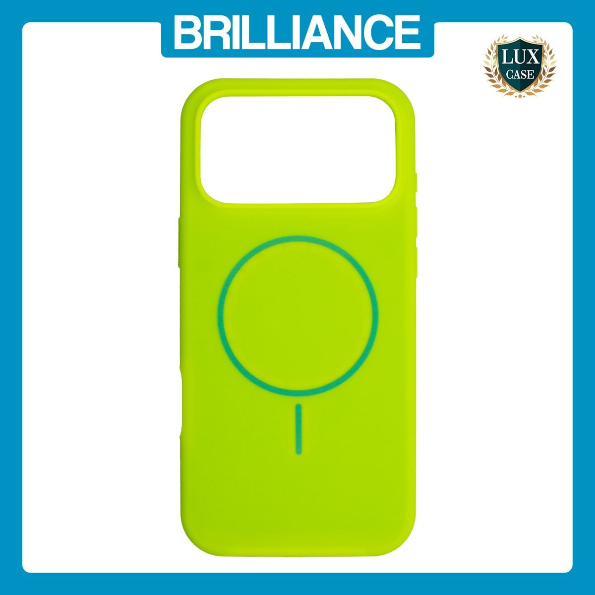 Brilliance LUX iPhone 17 Magnetic Solid Silicone with Open-Area Camera Cutout Phone Case Green