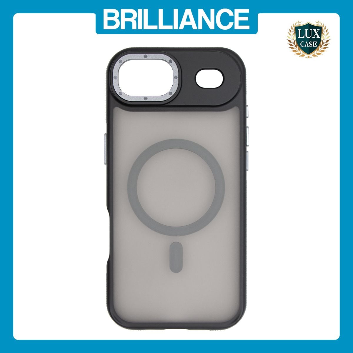 Brilliance LUX iPhone 17 Air Silicone-Feel Magnetic Hybrid TPU + PC Phone Case Gray