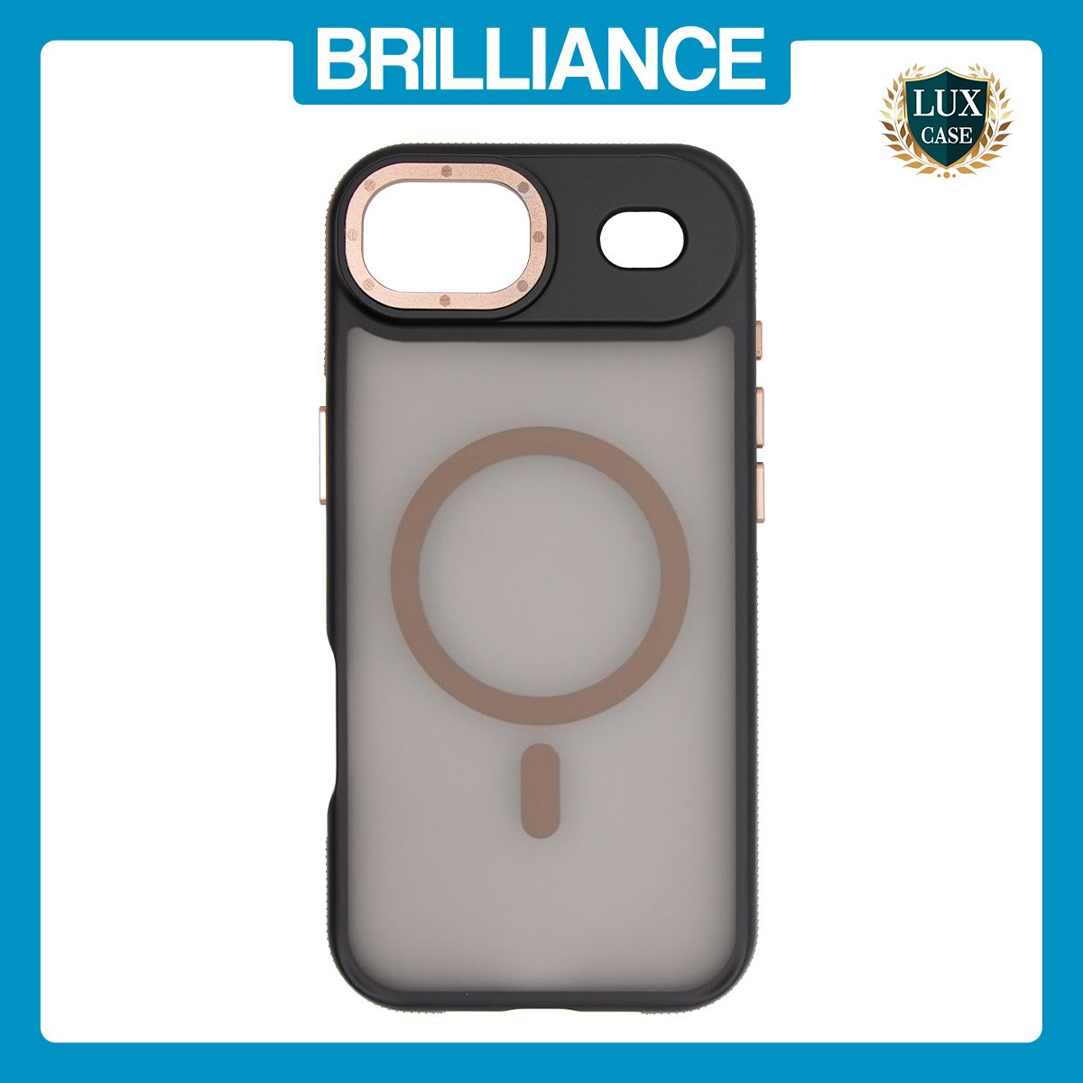 Brilliance LUX iPhone 17 Air Silicone-Feel Magnetic Hybrid TPU + PC Phone Case Desert Titanium
