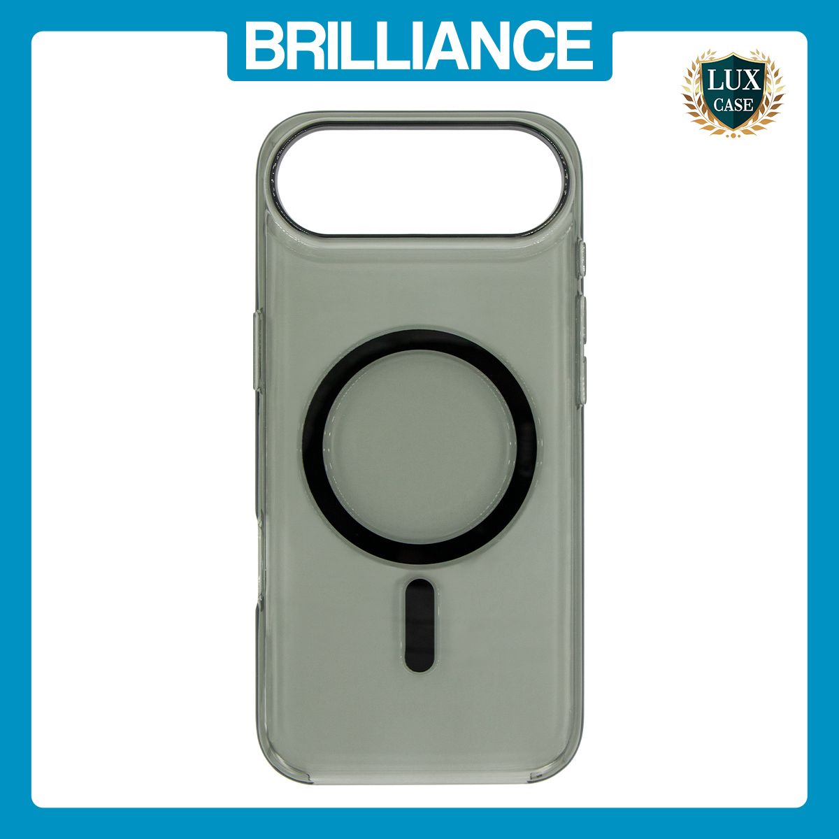 Brilliance LUX iPhone 17 Air High-Clarity Transparent Clear PC Magnetic Phone Case Black