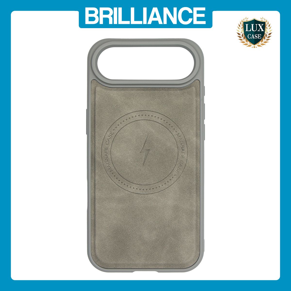 Brilliance LUX iPhone 17 Air Matte Magnetic TPU+PC+PU leather Phone Case Gray