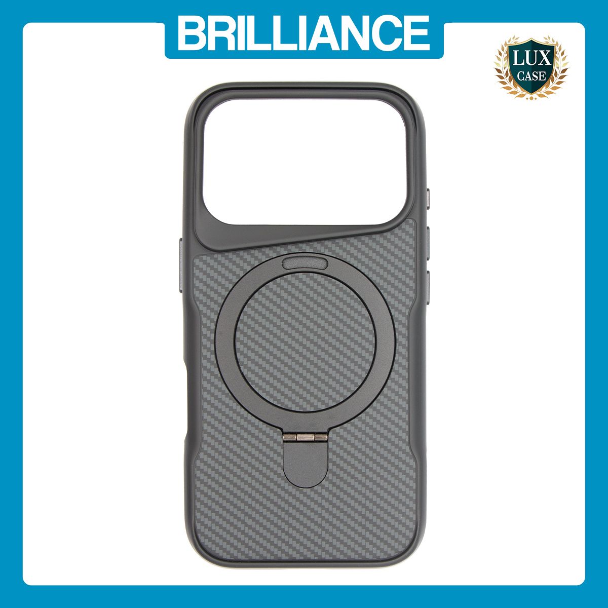 Brilliance LUX iPhone 17 Pro TPU+PC Magnetic Airbag Anti-fall Phone Case Black