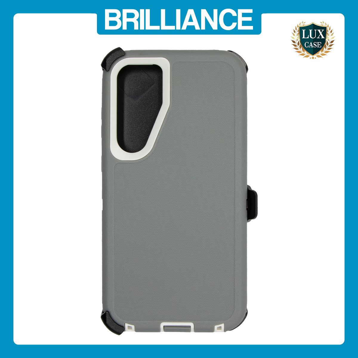 Brilliance HEAVY DUTY Samsung S25 Plus (Pro Series) Case Grey White