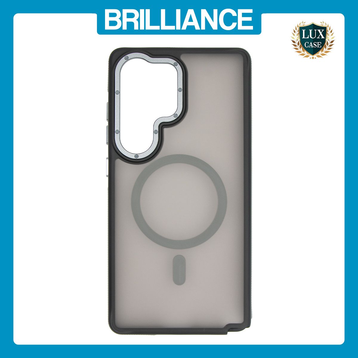 Brilliance LUX Samsung S25 Ultra Silicone-Feel Magnetic Hybrid TPU + PC Phone Case Gray