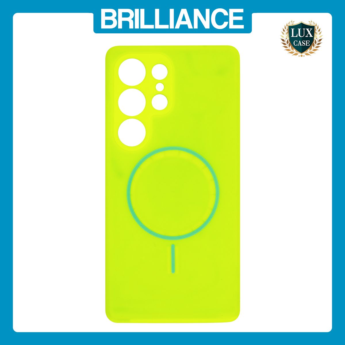Brilliance LUX Samsung S25 Ultra Magnetic Solid Silicone with Open-Area Camera Cutout Phone Case Green