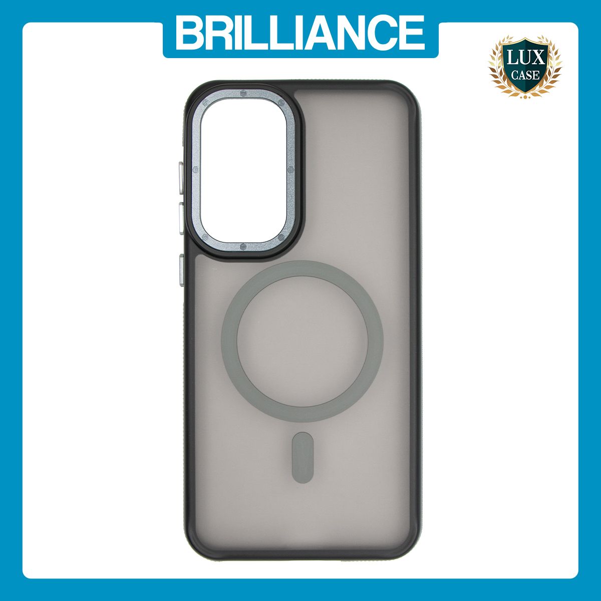 Brilliance LUX Samsung S25 FE Silicone-Feel Magnetic Hybrid TPU + PC Phone Case Gray