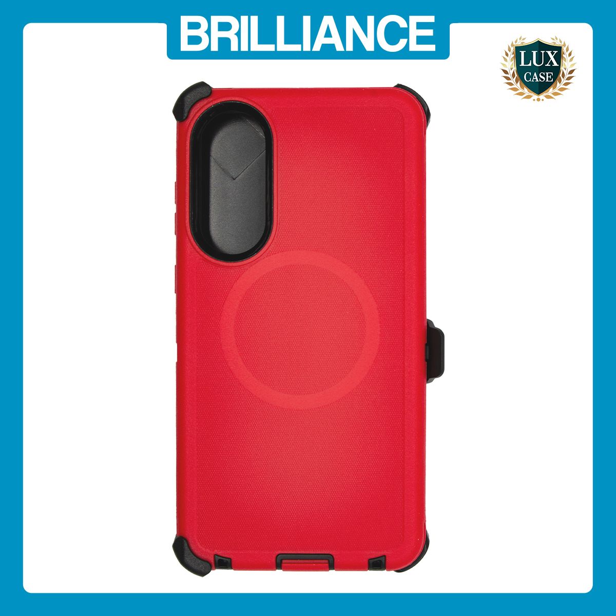 Brilliance HEAVY DUTY Samsung S25 FE (Pro Series) + Magnetic Case Red + Black