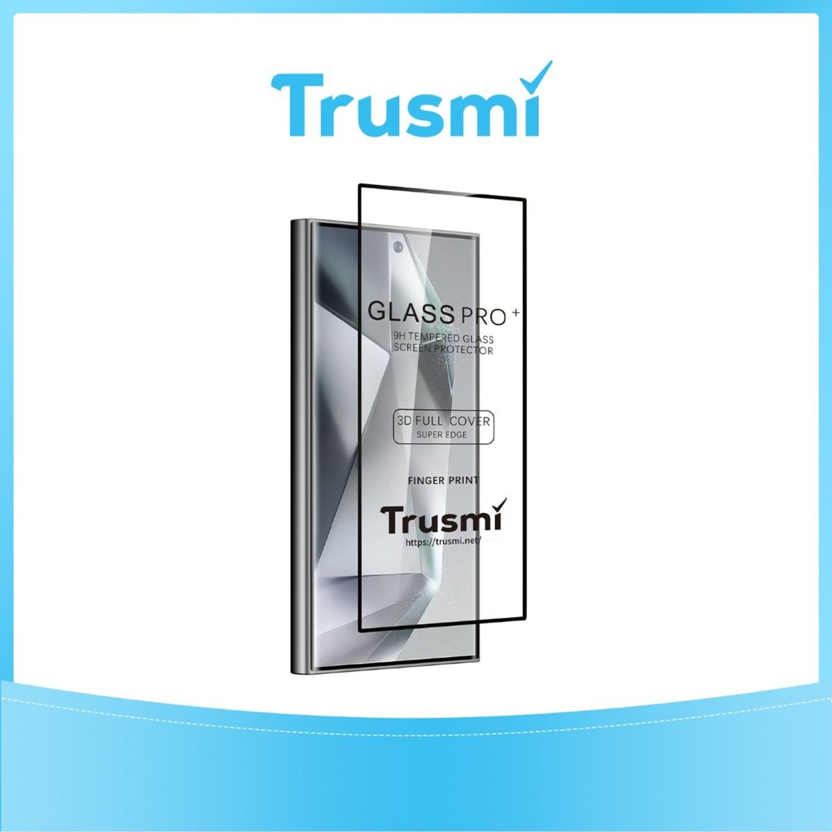 TRUSMI 3D Transparent Tempered Glass Screen Protector for iPhone 7 Plus / 8 Plus - 10-Pack