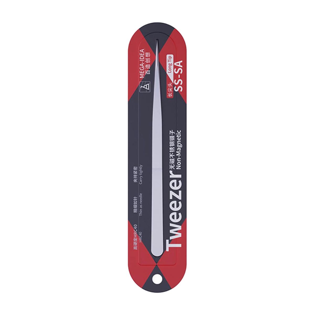 Mega-iDea Nonmagnetic Stainless Steel Tweezer- SS-SA