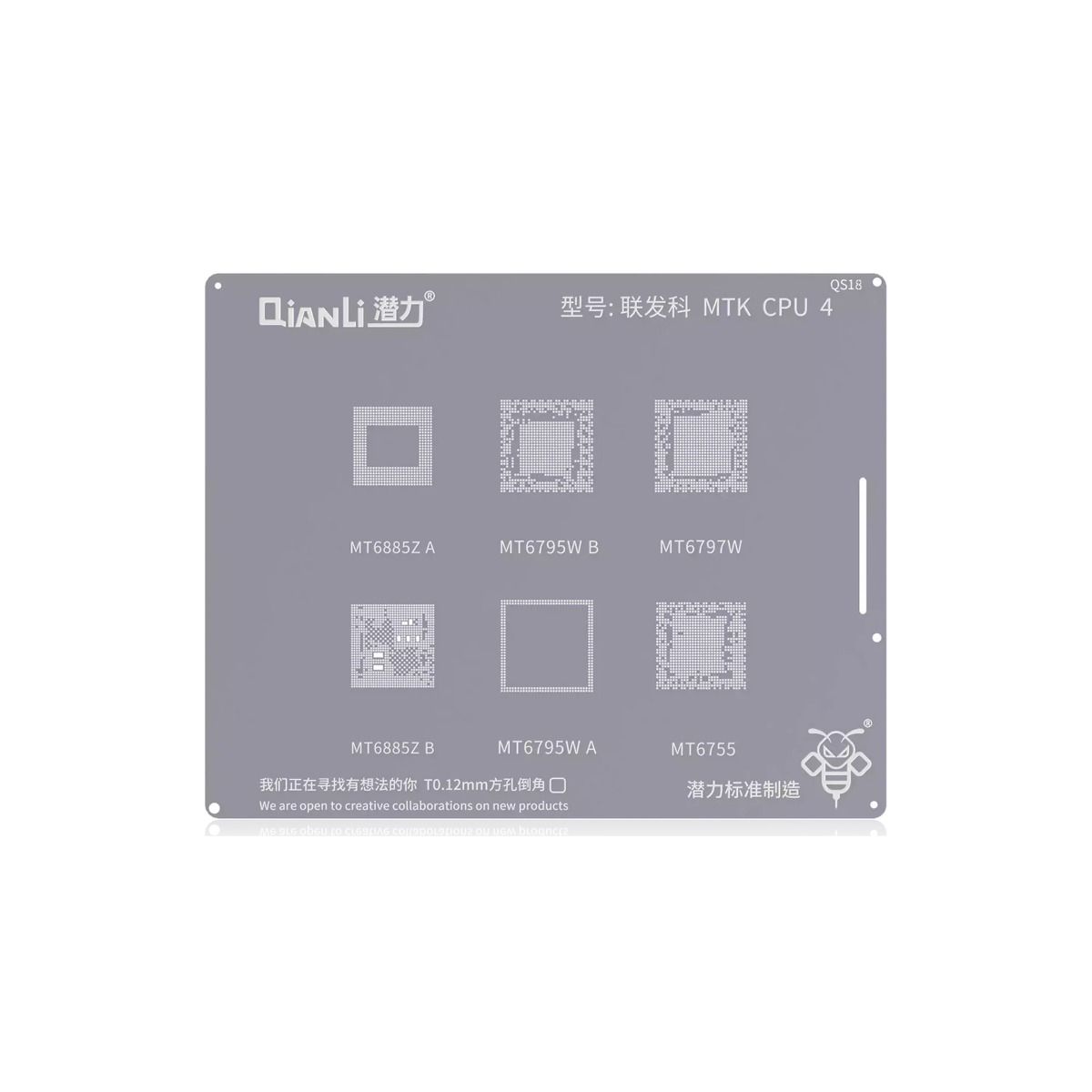 Bumblebee Stencil (QS18) MTK CPU4 (Qianli) MT6885Z.A / 6795W.B / 6797W / 6885Z.B / 6795W.A / 6755