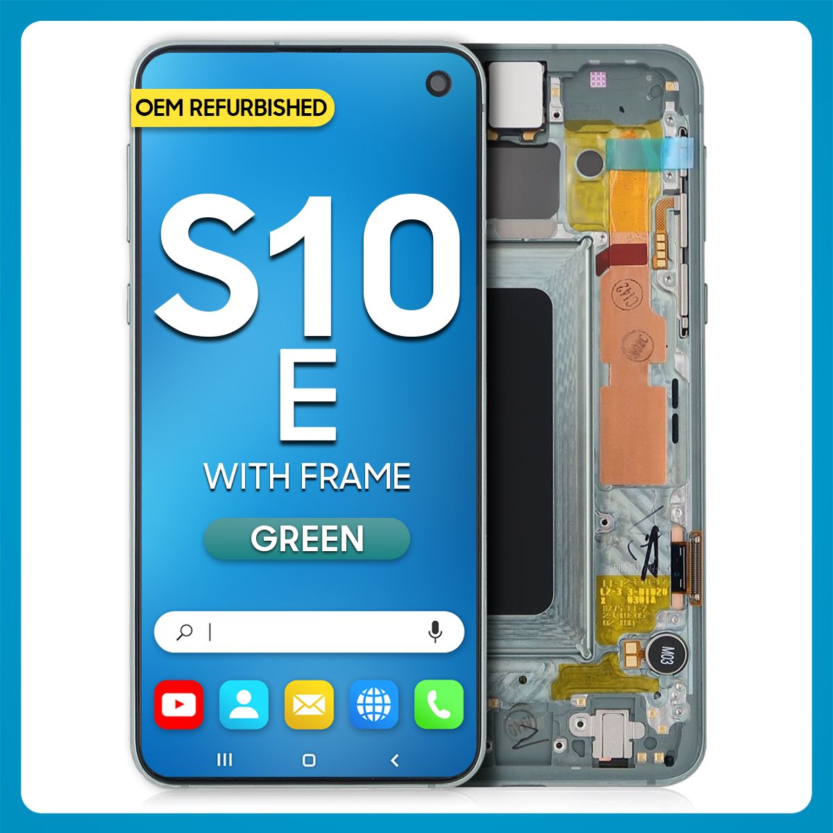 Samsung S10E LCD with Touch + Frame Green (Refurbished)