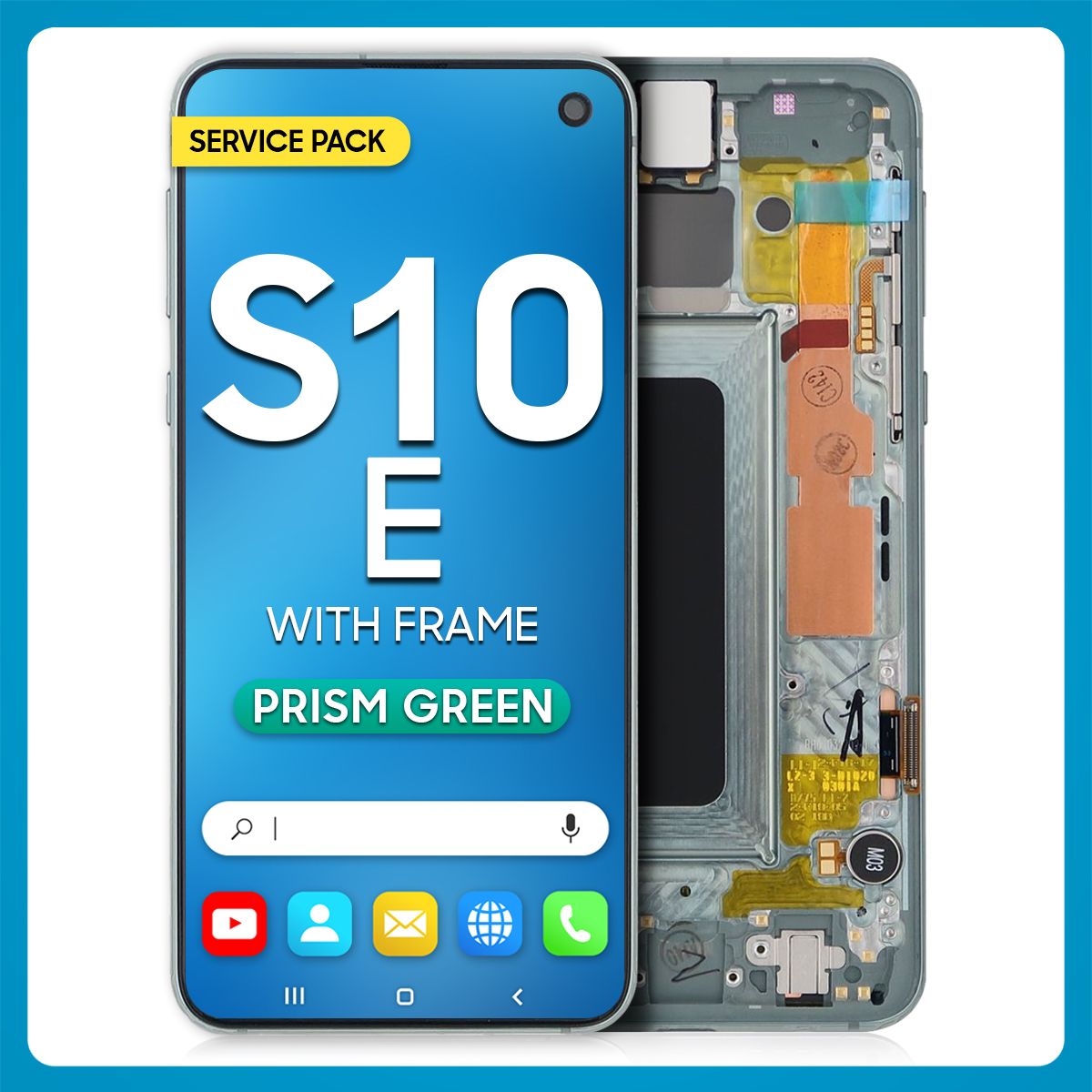 Samsung S10E LCD with Touch + Frame Prism Green SERVICE PACK