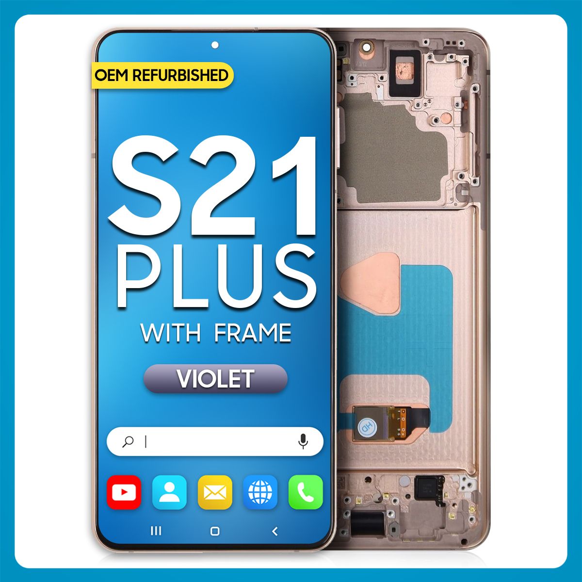 Samsung S21 Plus 5G LCD With Touch + Frame Phantom Violet (Refurbished)