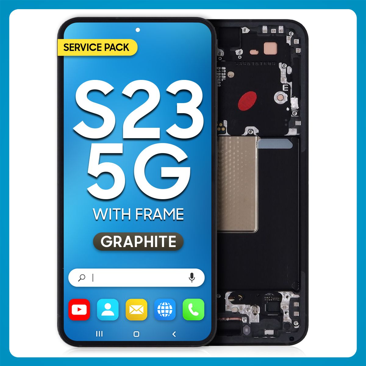 Samsung S23 5G LCD with Touch + Frame Graphite SERVICE PACK