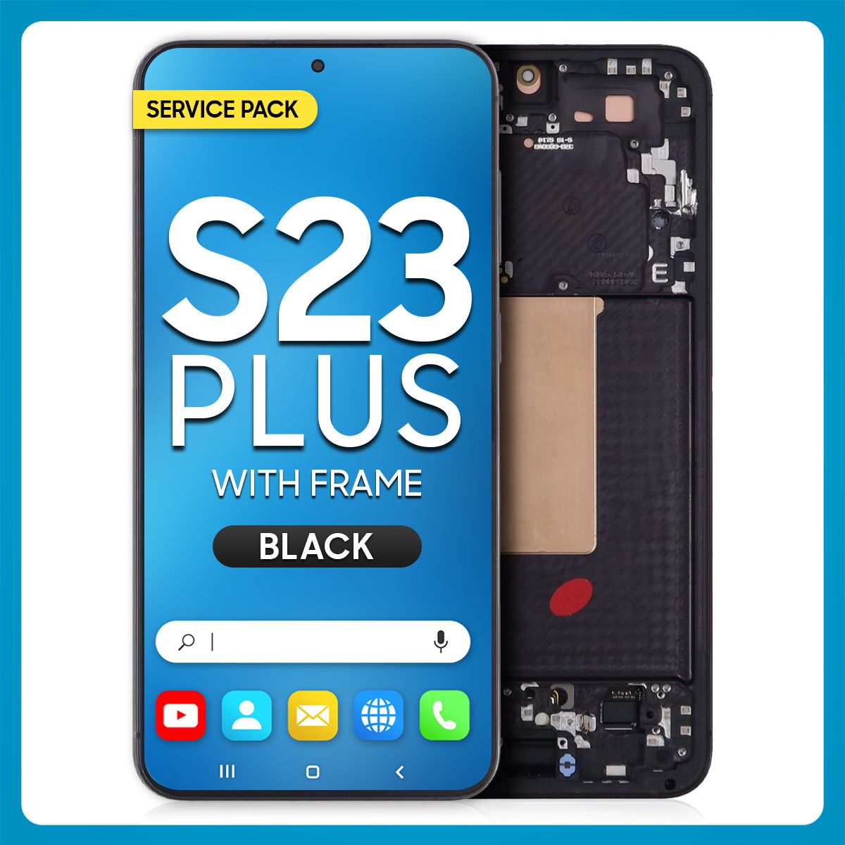 Samsung S23 Plus 5G LCD with Touch + Frame Phantom Black SERVICE PACK