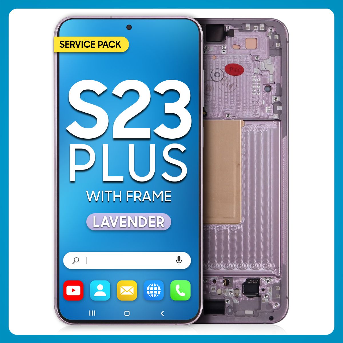 Samsung S23 Plus 5G LCD with Touch + Frame Lavender SERVICE PACK