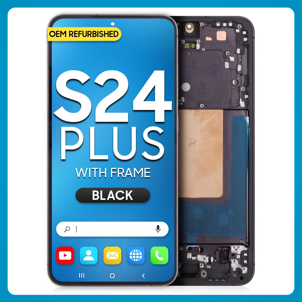 Samsung S24 Plus LCD with Touch + Frame Black (Refurbished)