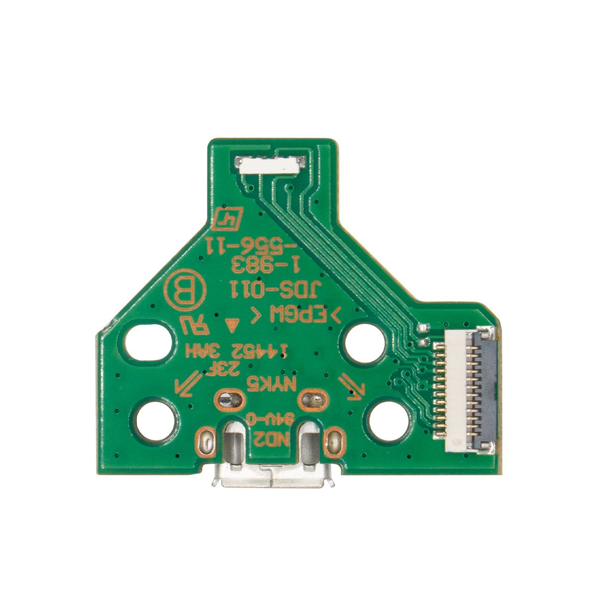 PlayStation 4 Controller (Version 1: JDS-011) Micro USB Charging Port Board With 12-Pin Flex Cable
