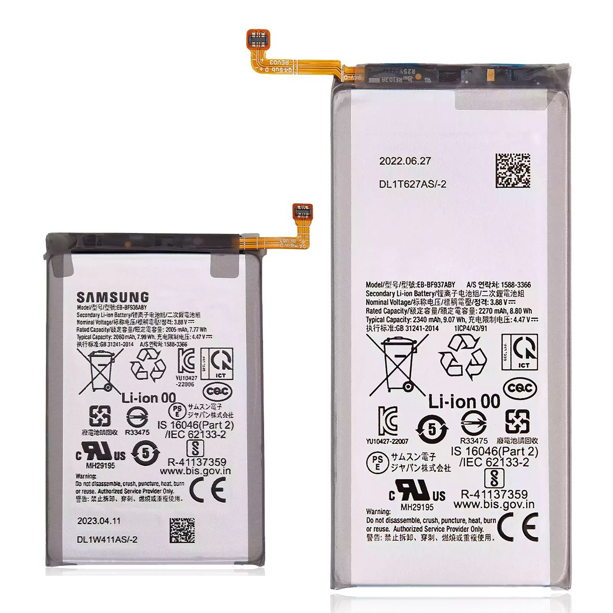 Samsung Z Fold 4 5G Main & Secondary Battery Set
