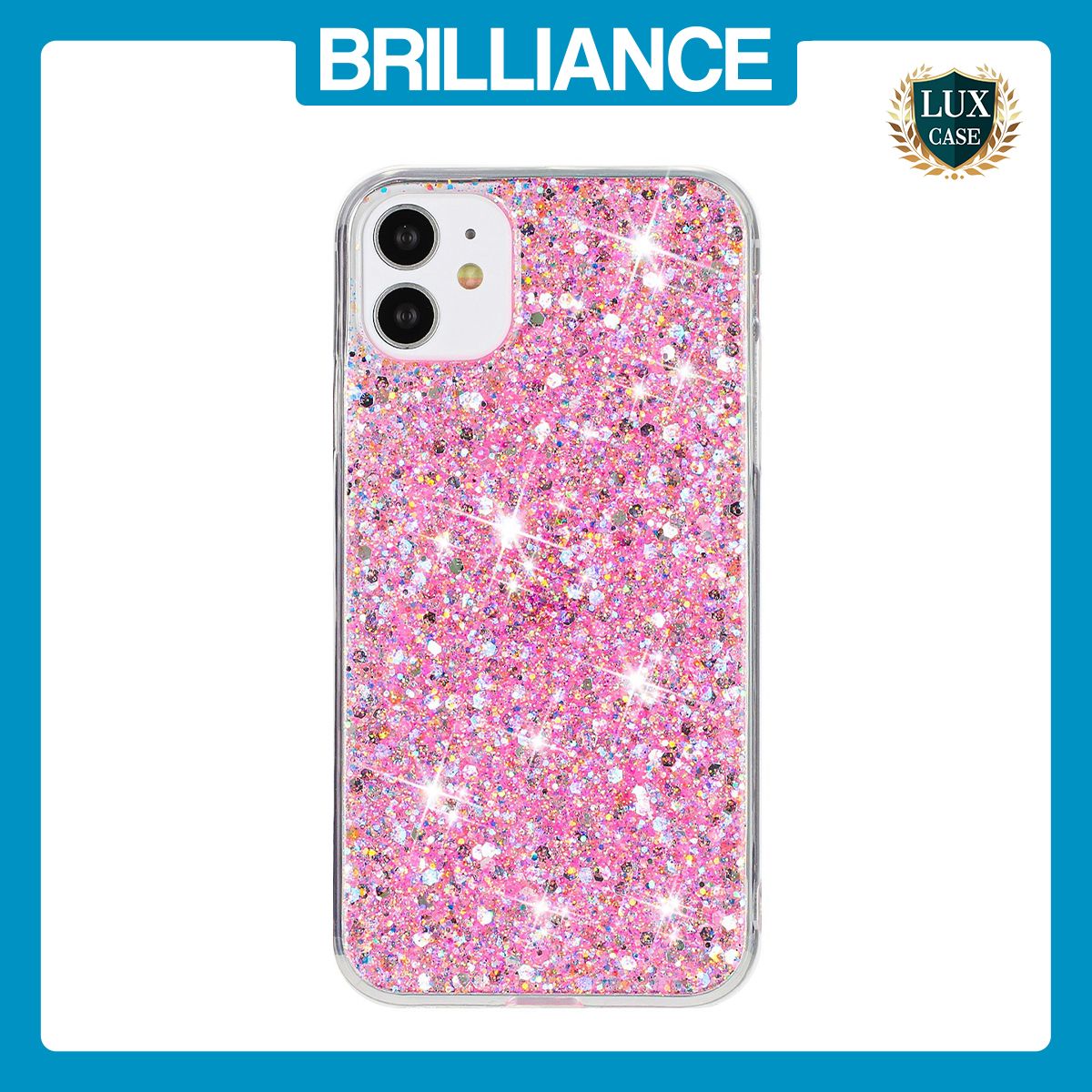 Brilliance LUX iPhone 11 Big Hole TPU Star Glitter Crystal Clear Case Pink