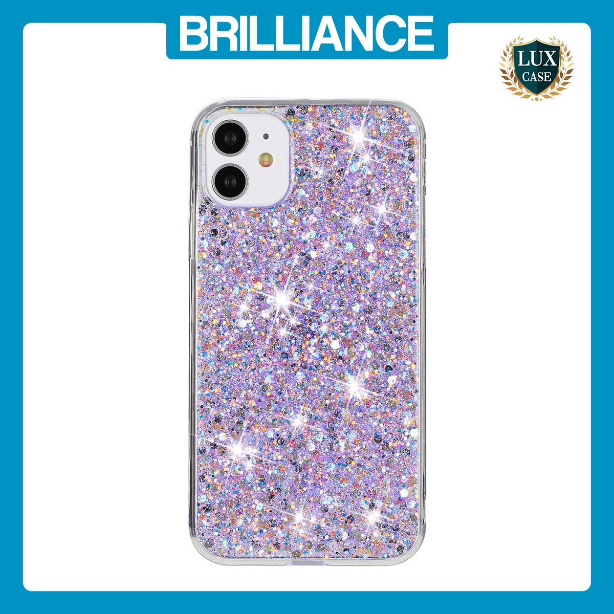 Brilliance LUX iPhone 11 Big Hole TPU Star Glitter Crystal Clear Case Purple