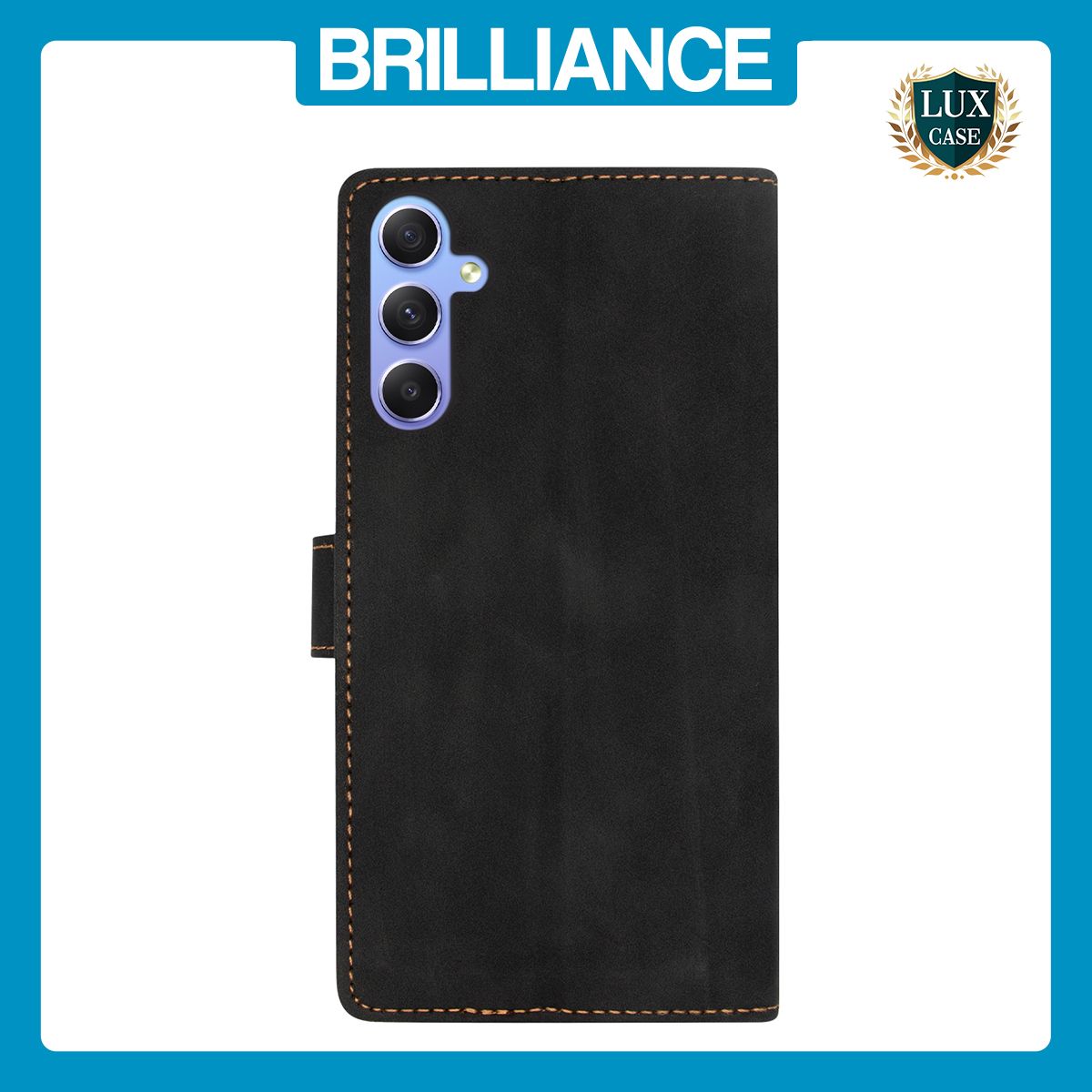 Brilliance LUX Samsung A54 5G Flip Premium PU Leather Wallet Business Style with Card Pockets Case Black