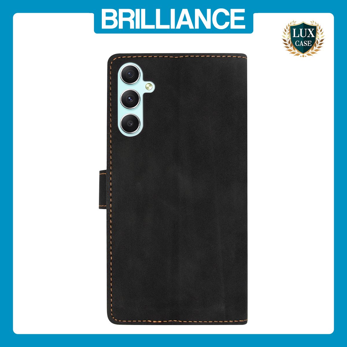 Brilliance LUX Samsung A25 5G Flip Premium PU Leather Wallet Business Style with Card Pockets Case Black