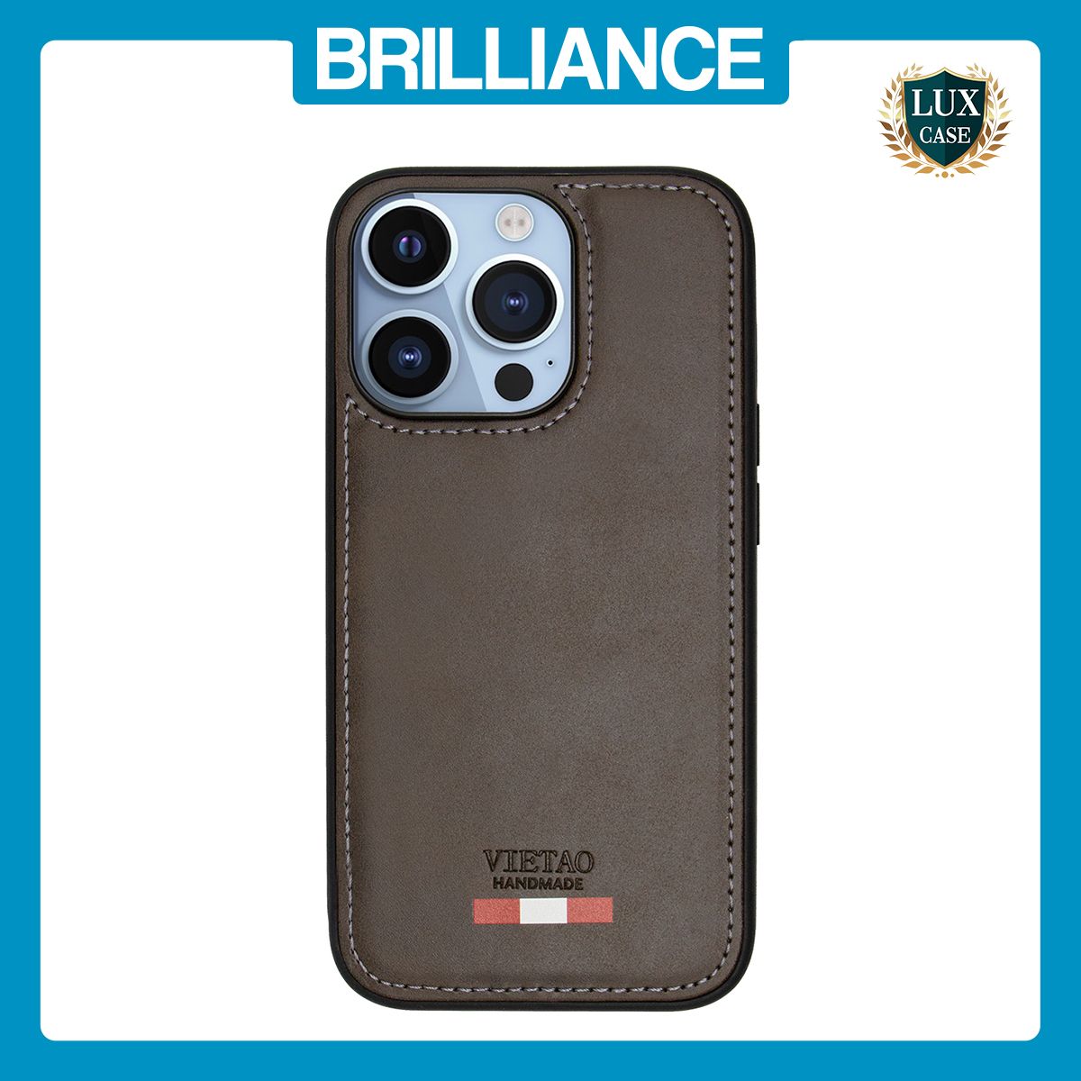 Brilliance LUX iPhone 15 Pro TPU PC Leather Scratch Proof Hybrid Case Green